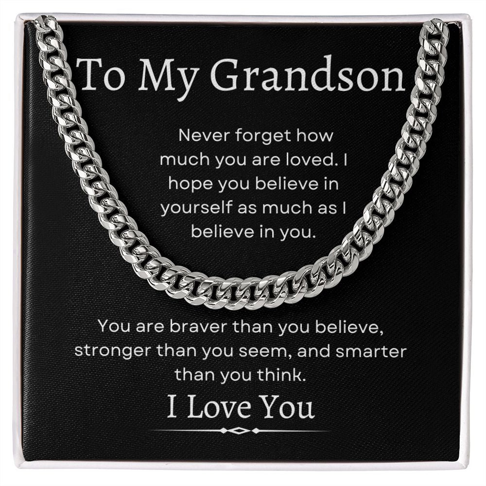 To My Grandson / Cuban Link Chain