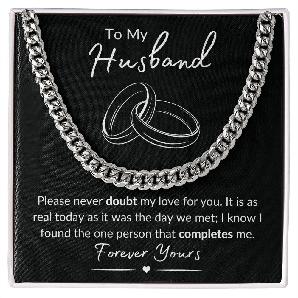 To My Husband / Cuban Link Chain
