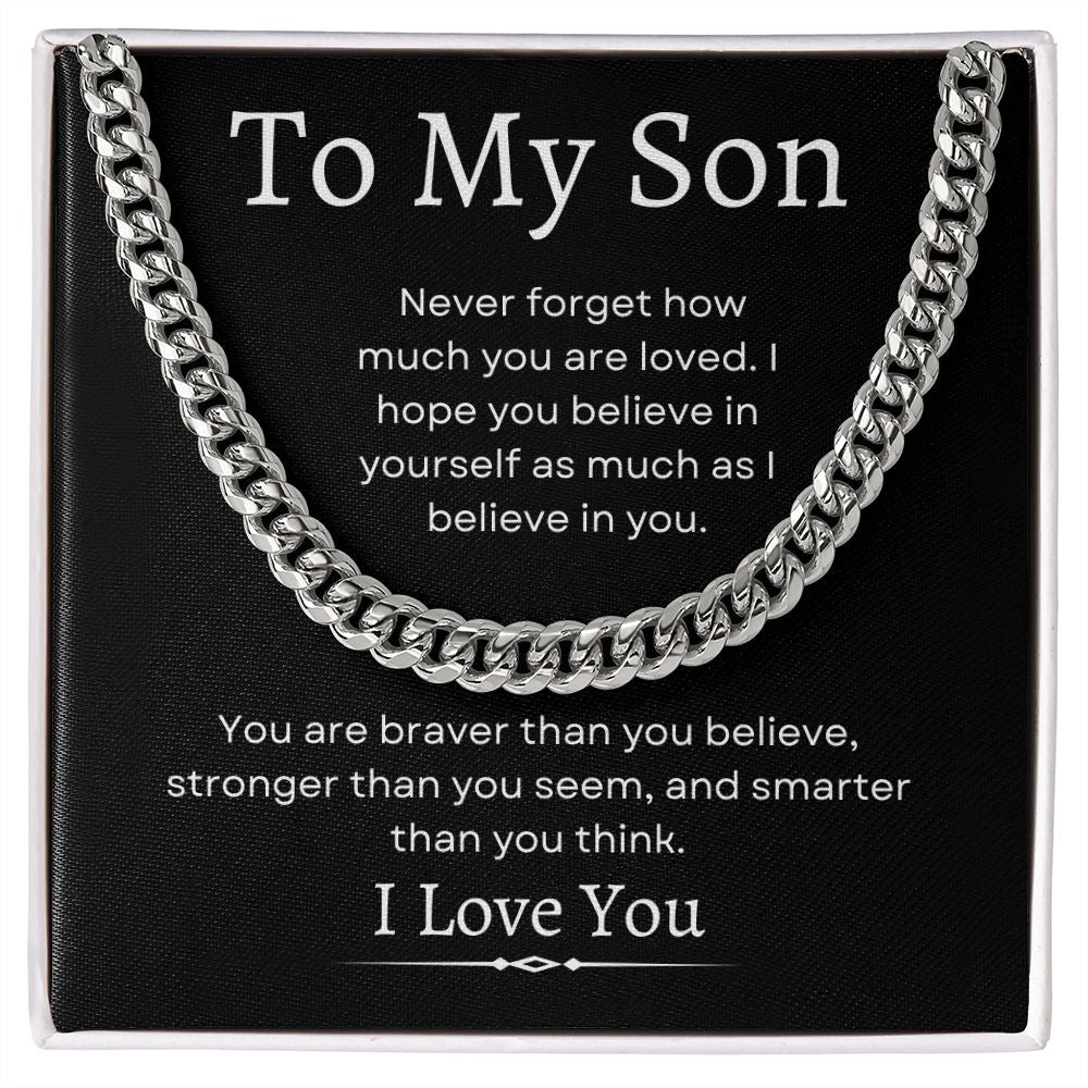 To My Son / Cuban Link Chain