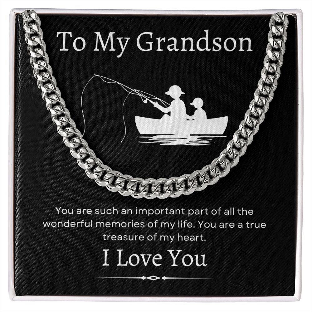 To MY Grandson / Cuban Link Chain