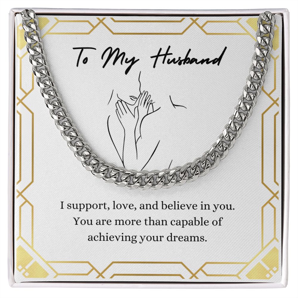 To My Husband / Cuban Link Chain