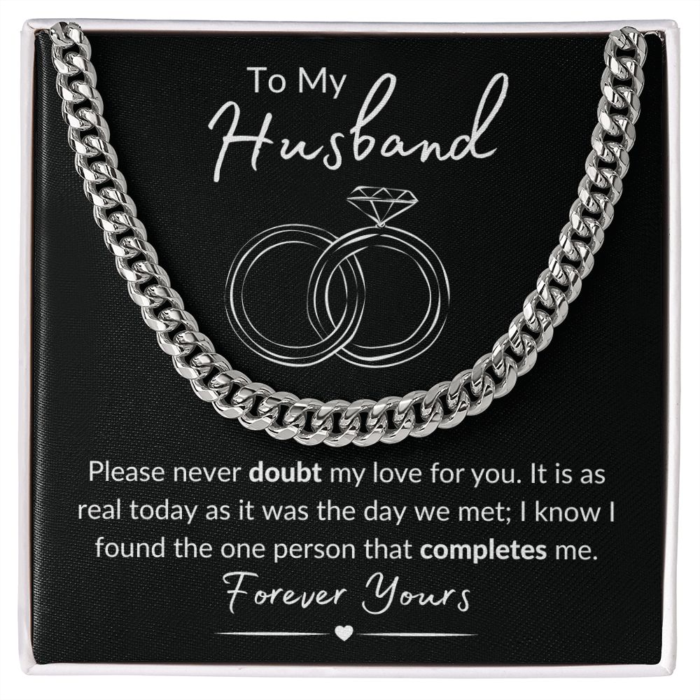 To My Husband / Cuban Link Chain