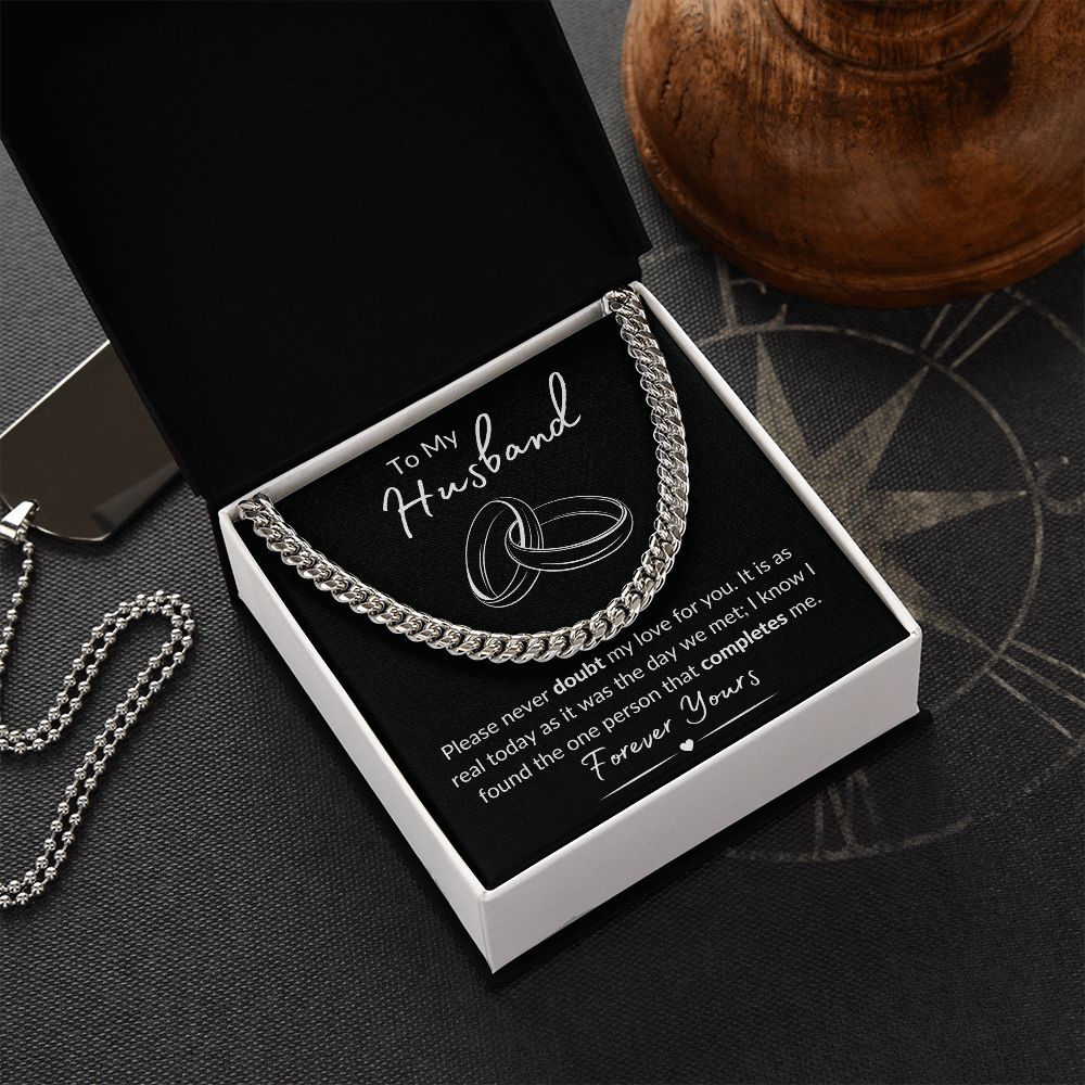 To My Husband / Cuban Link Chain