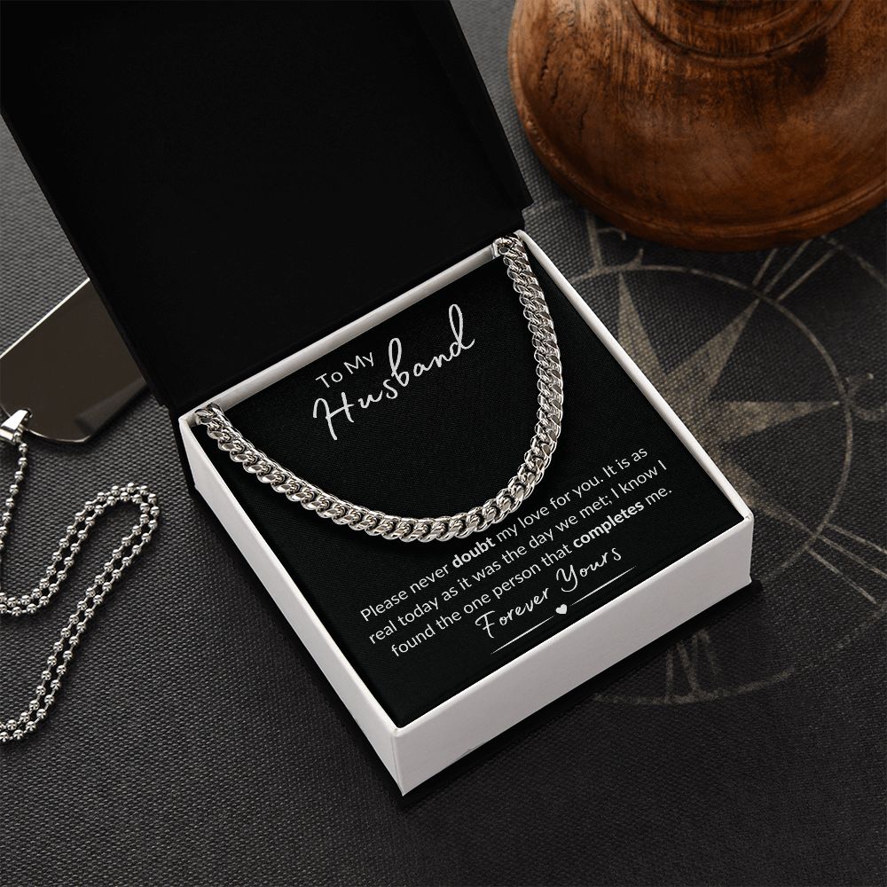 To My Husband / Cuban Link Chain