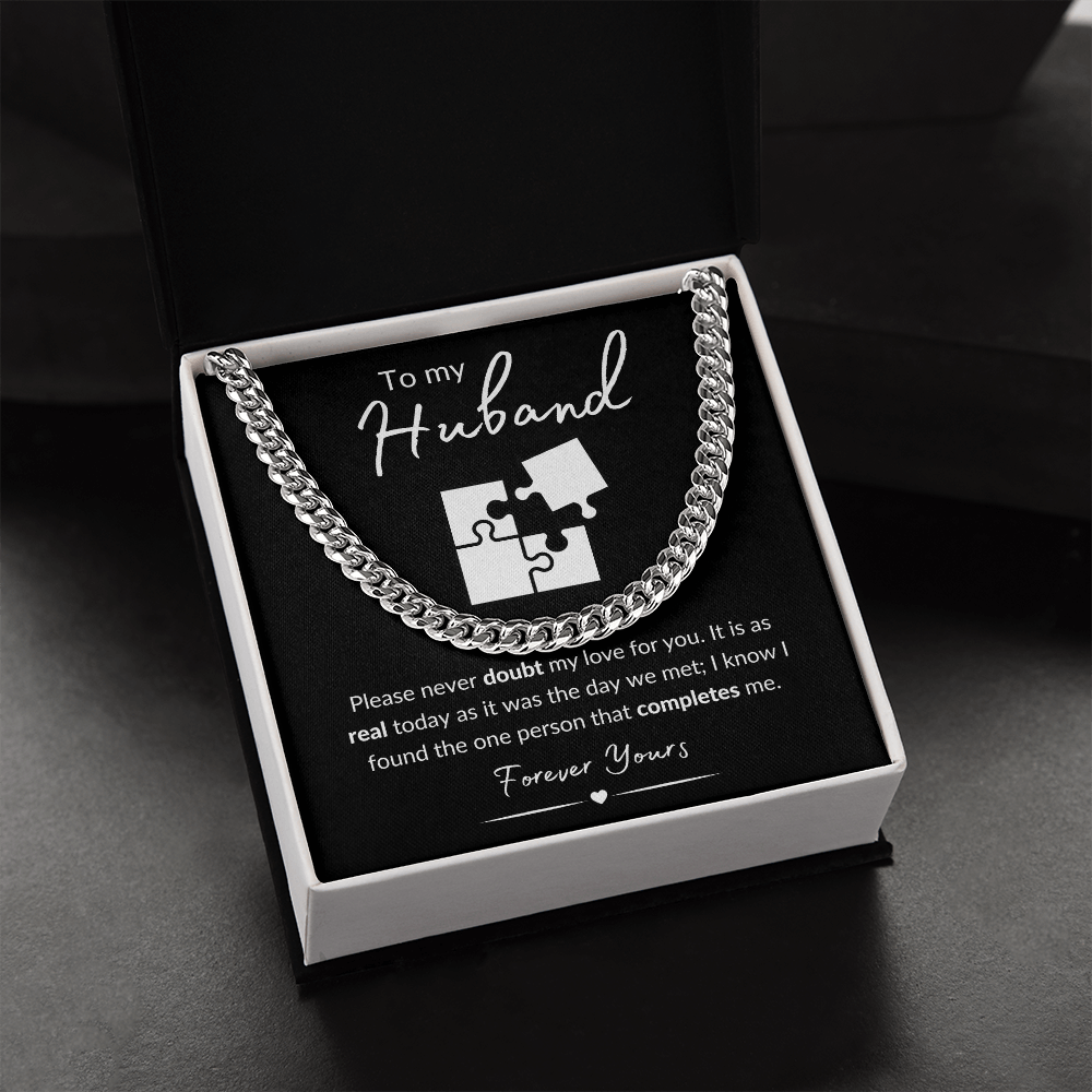 To My Husband / Cuban Link Chain