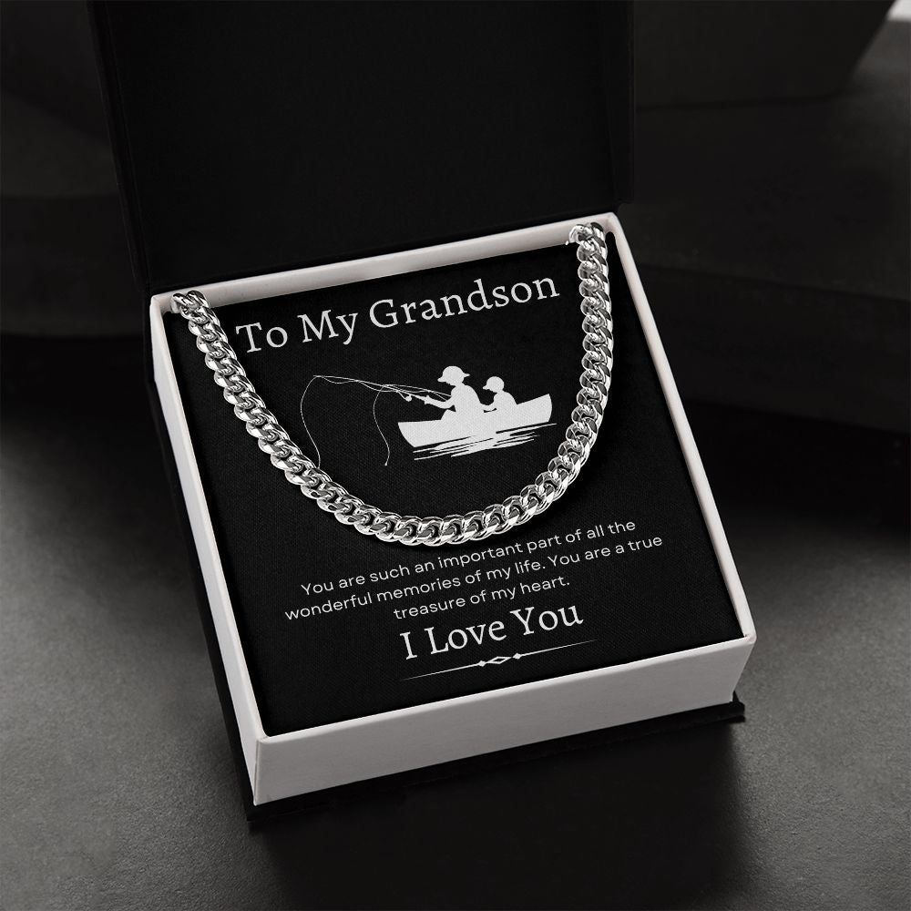 To MY Grandson / Cuban Link Chain