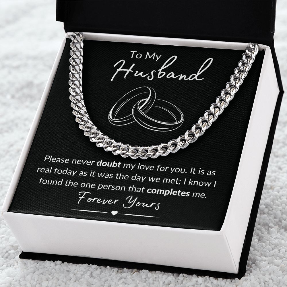 To My Husband / Cuban Link Chain