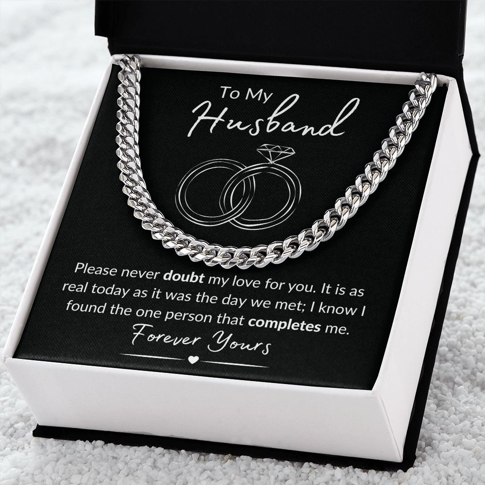 To My Husband / Cuban Link Chain