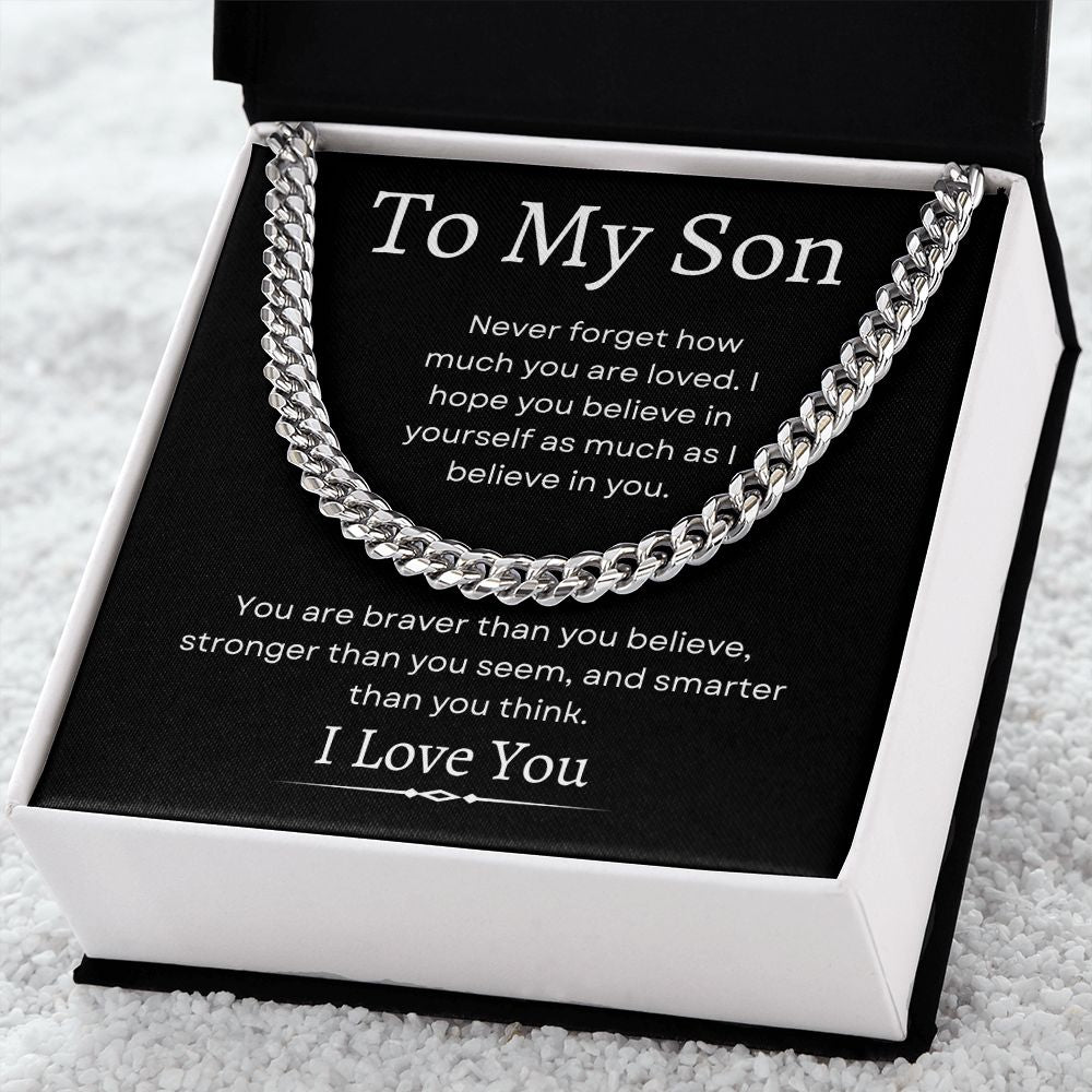 To My Son / Cuban Link Chain