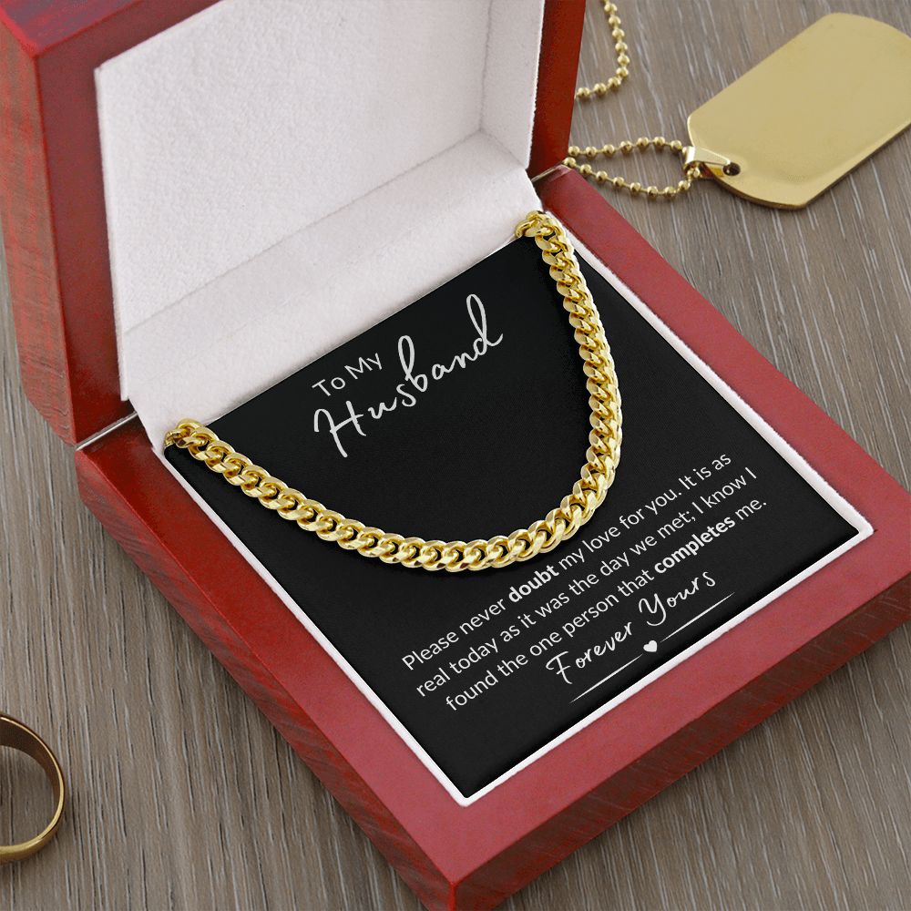 To My Husband / Cuban Link Chain
