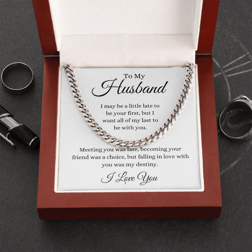 To My Husband / Cuban Link Chain