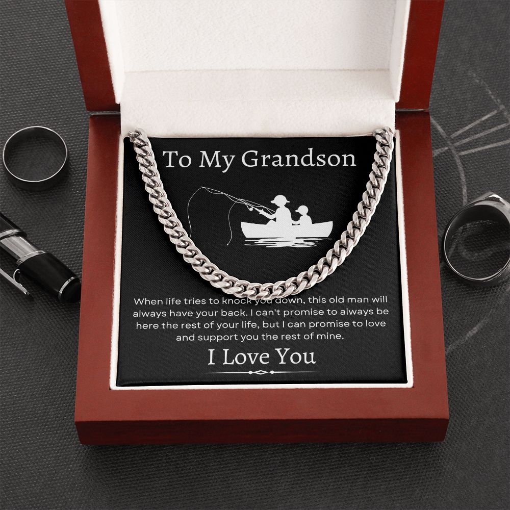 To My Grandson / Cuban Link Chain
