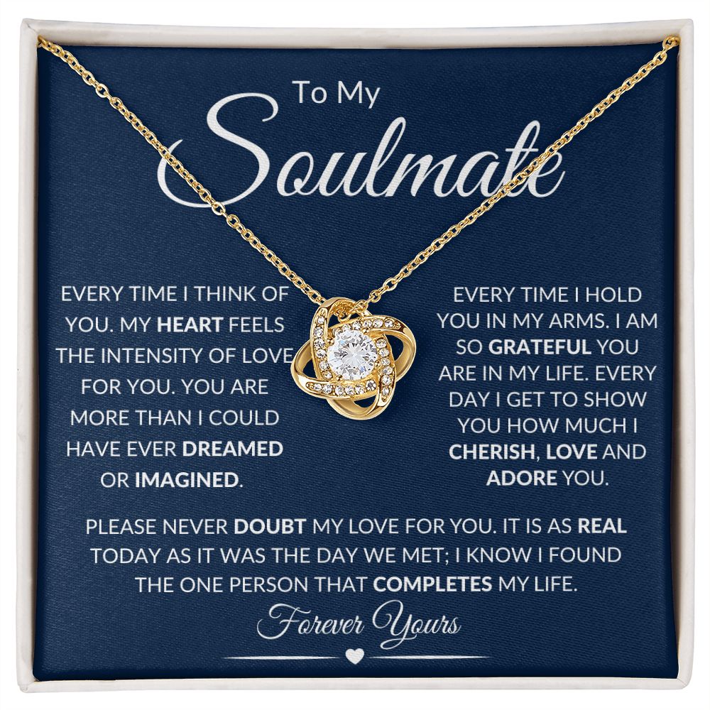 To My Soulmate / Love Knot Necklace