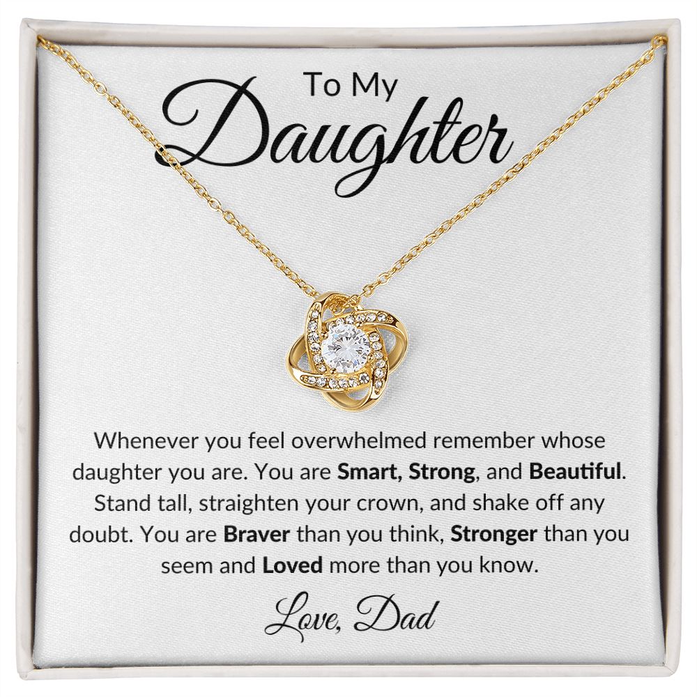 To My Daughter / Love Knot Necklace