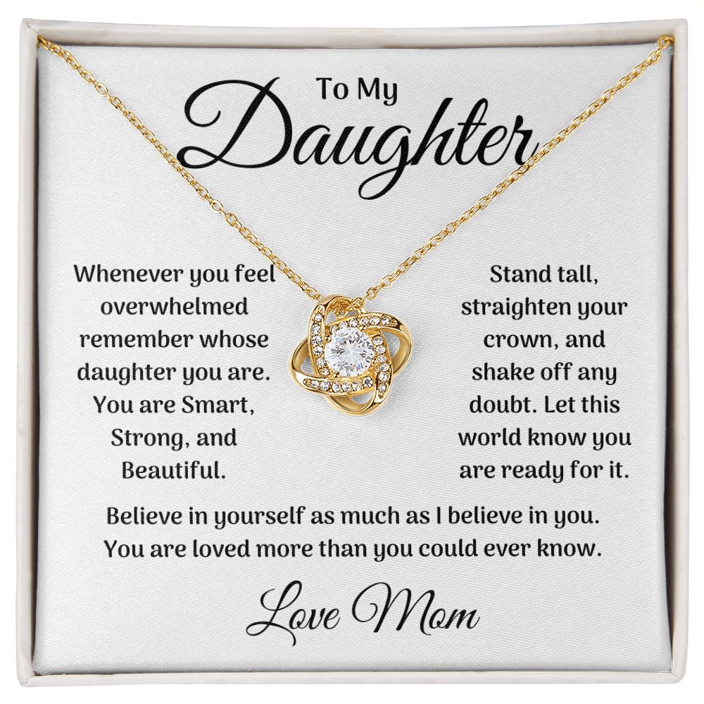 To My Daughter / Love Knot Necklace