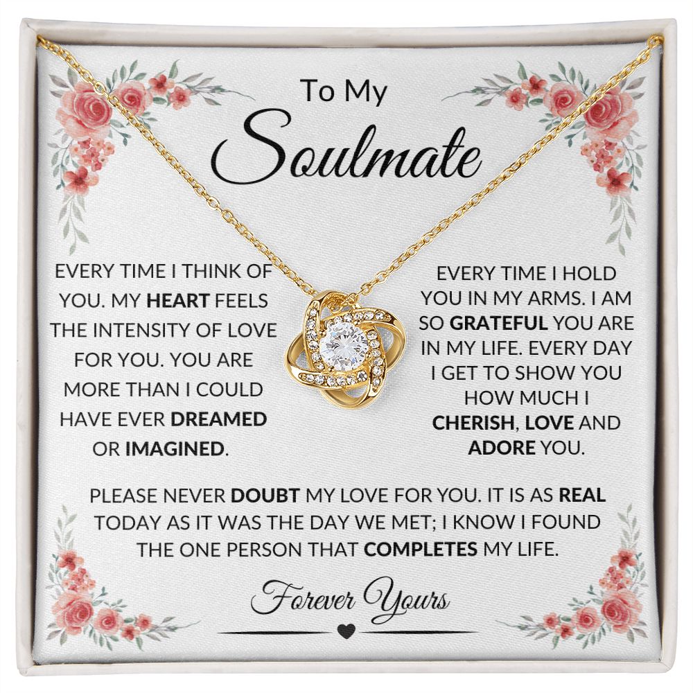 To My Soulmate / Love Knot Necklace