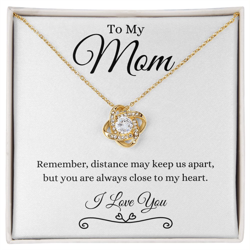 To My Mom / Love Knot Necklace