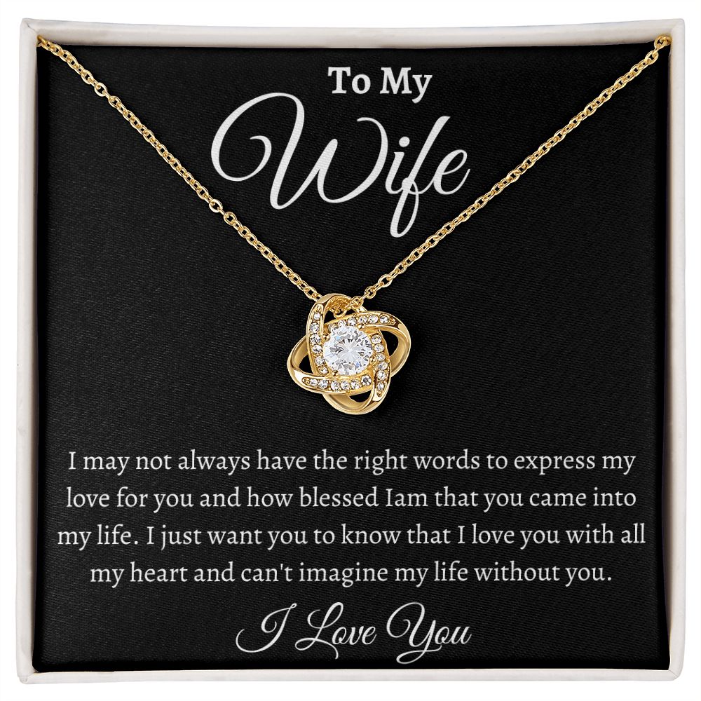 To My Wife / Love Knot Necklace