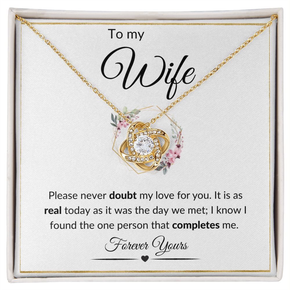 To My Wife / Love Knot Necklace