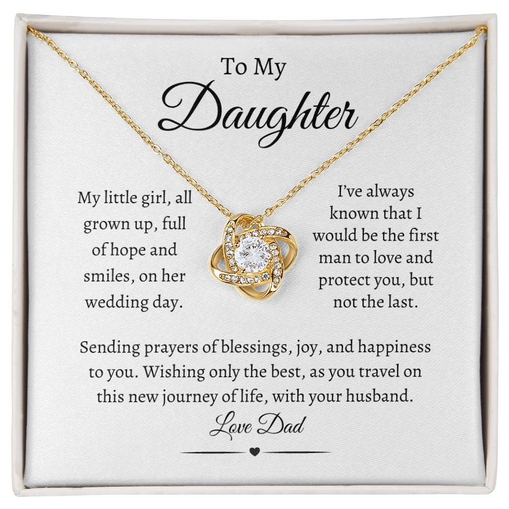 To My Daughter / Love Knot Necklace