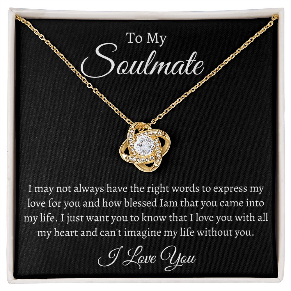 To My Soulmate / Love Knot Necklace
