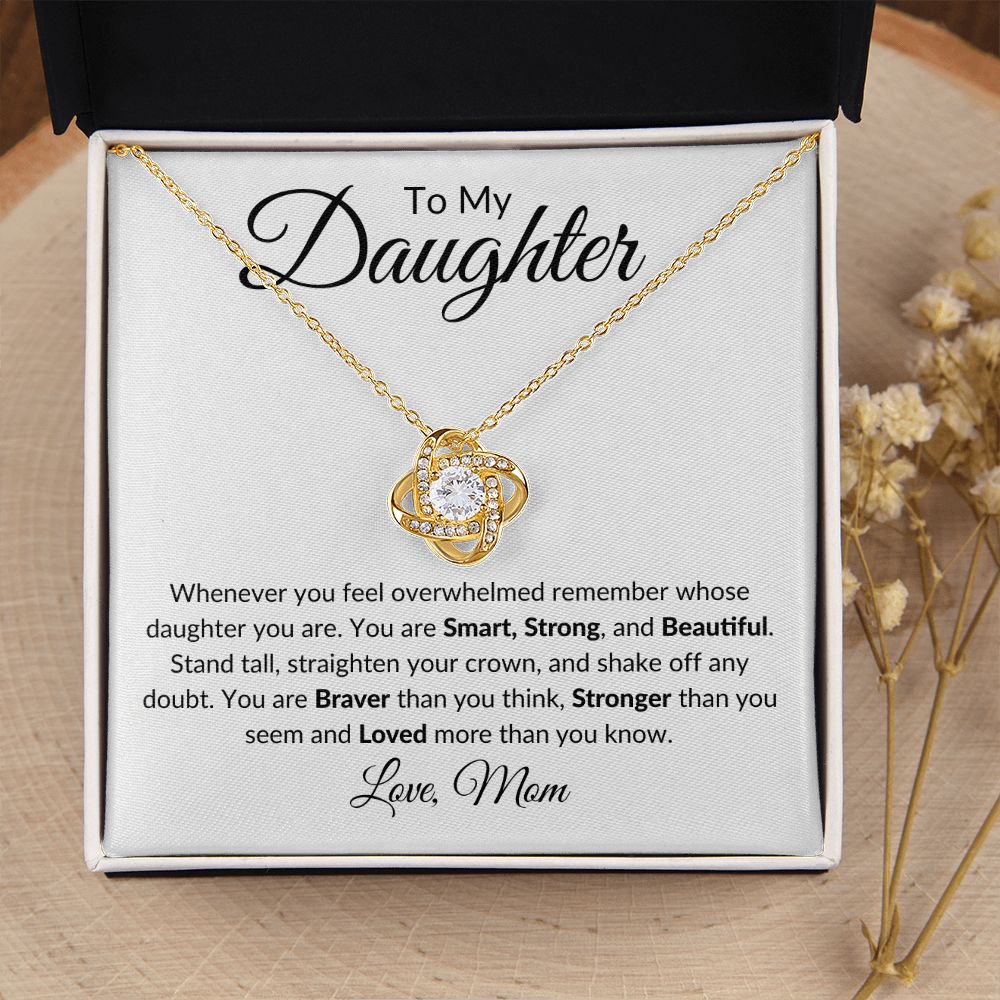To My Daughter / Love Knot Necklace