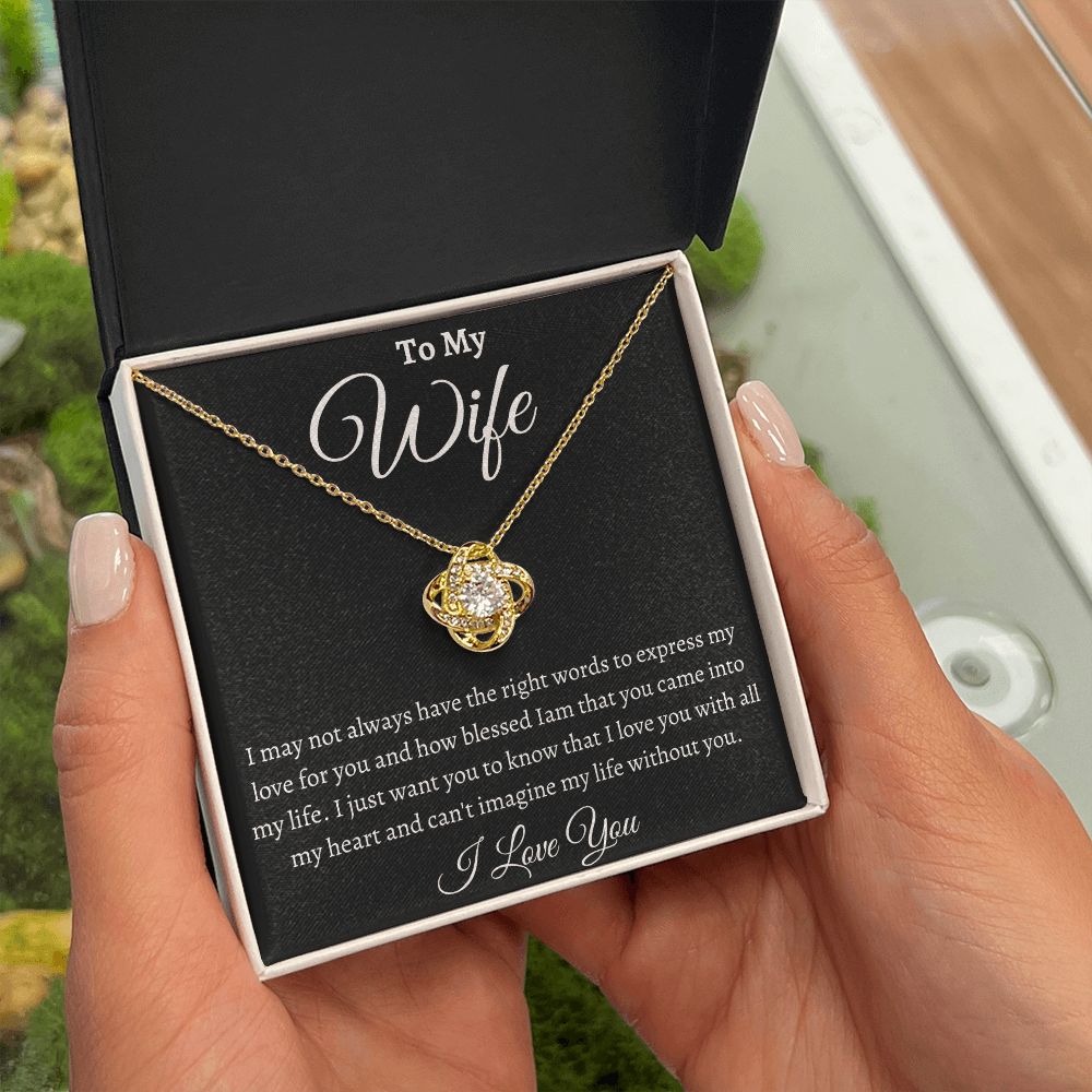 To My Wife / Love Knot Necklace
