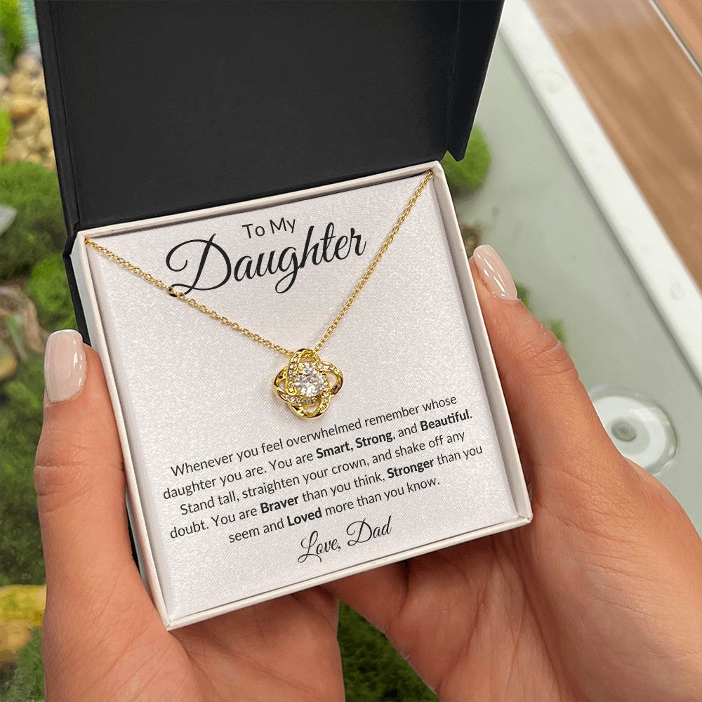 To My Daughter / Love Knot Necklace