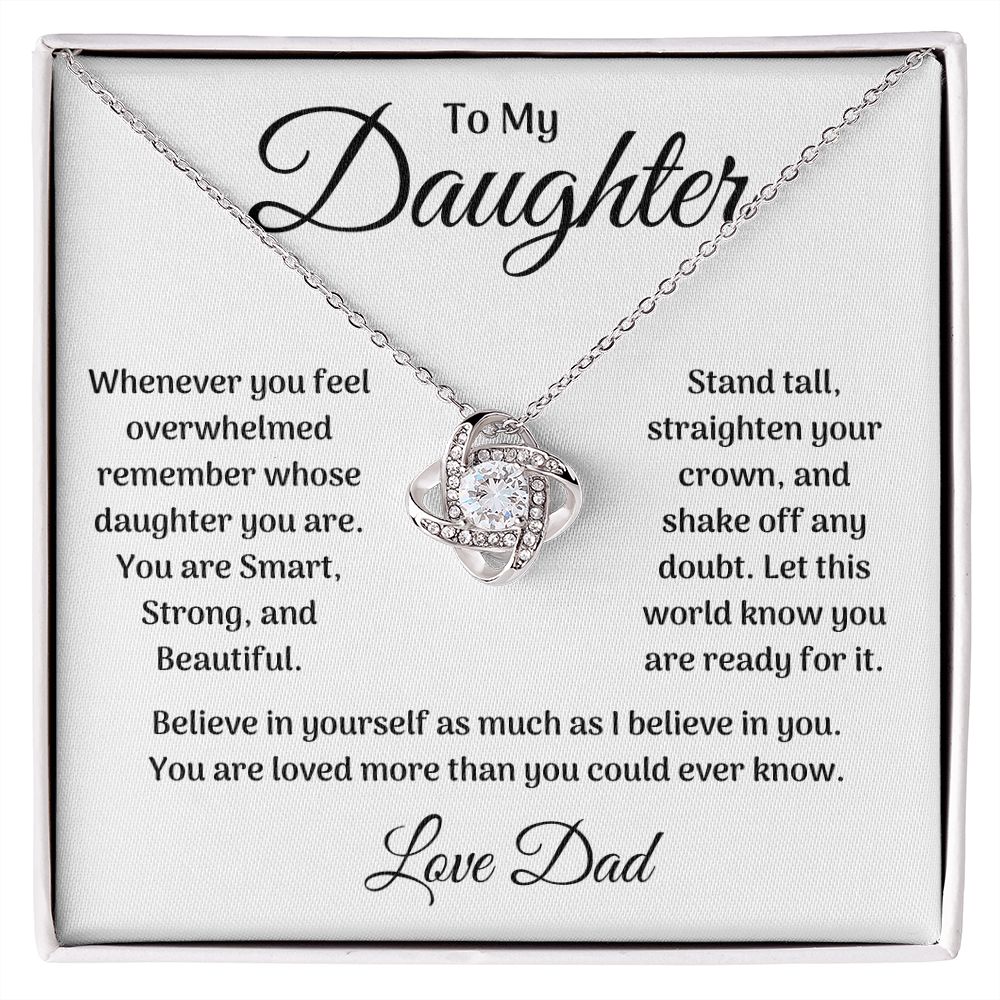 To My Daughter / Love Knot Necklace