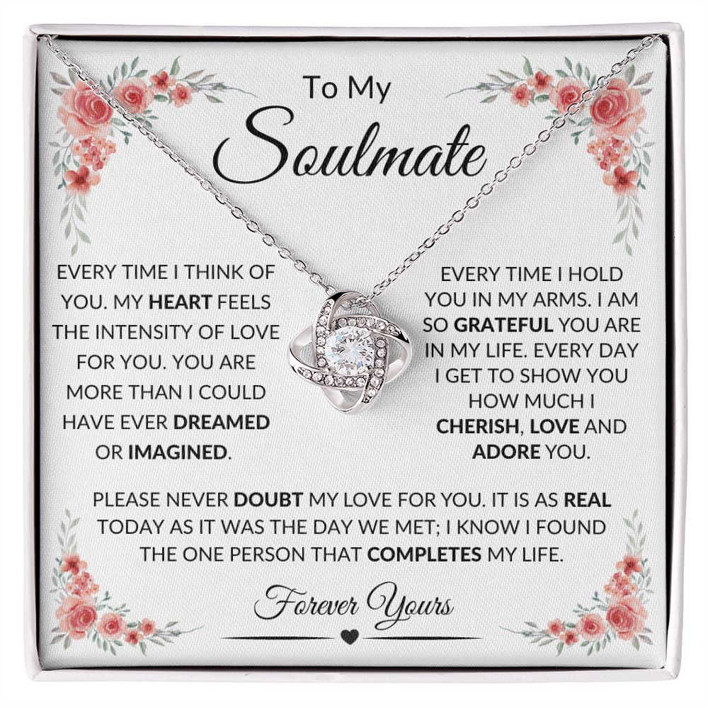 To My Soulmate / Love Knot Necklace