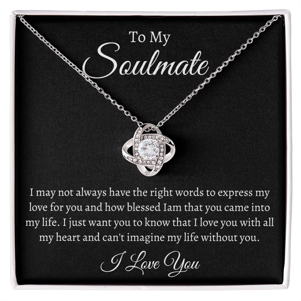 To My Soulmate / Love Knot Necklace
