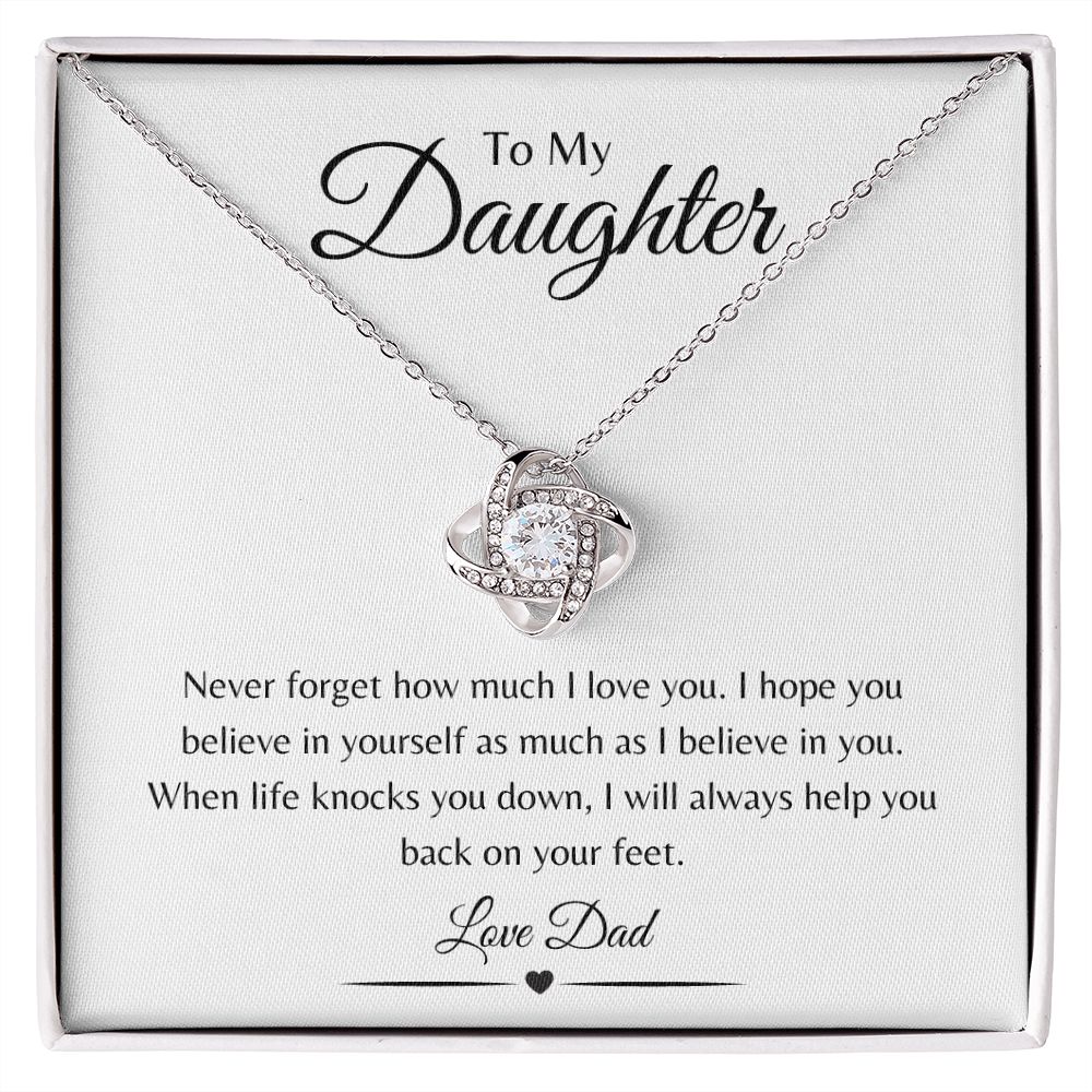 To My Daughter / Love Knot Necklace