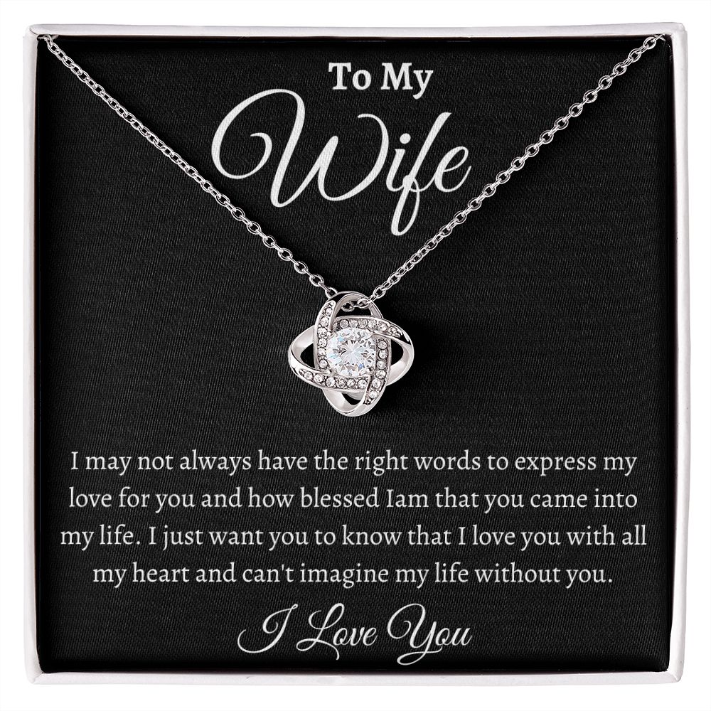To My Wife / Love Knot Necklace
