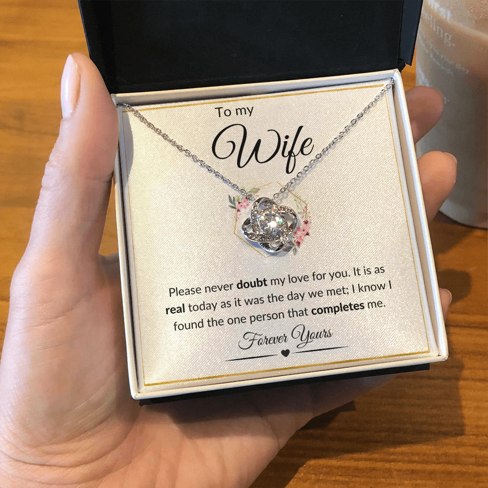 To My Wife / Love Knot Necklace