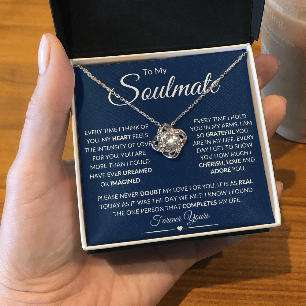 To My Soulmate / Love Knot Necklace