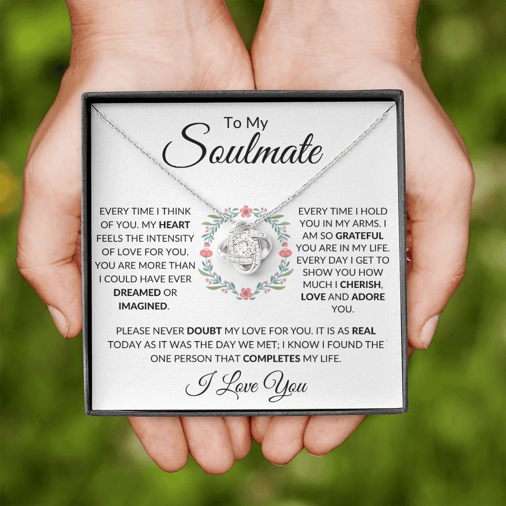 To My Soulmate / Love Knot Necklace