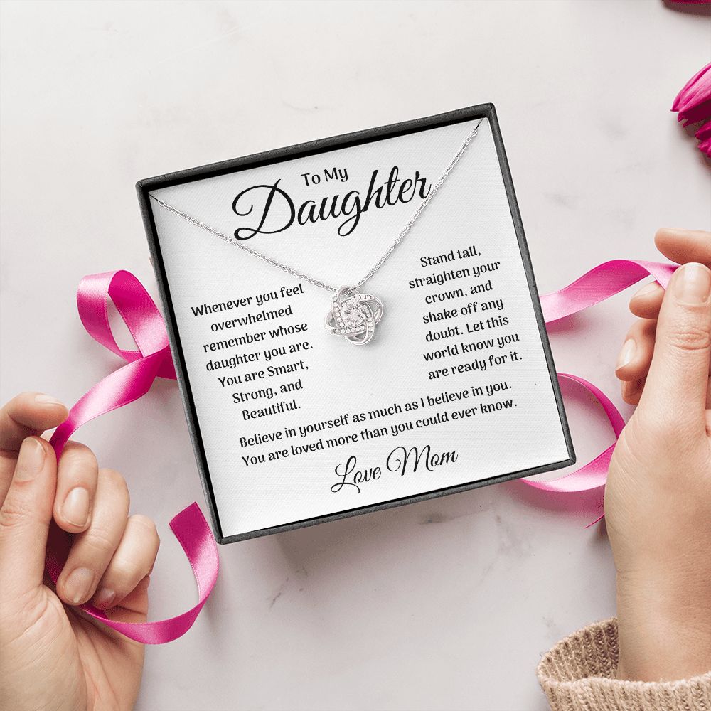 To My Daughter / Love Knot Necklace