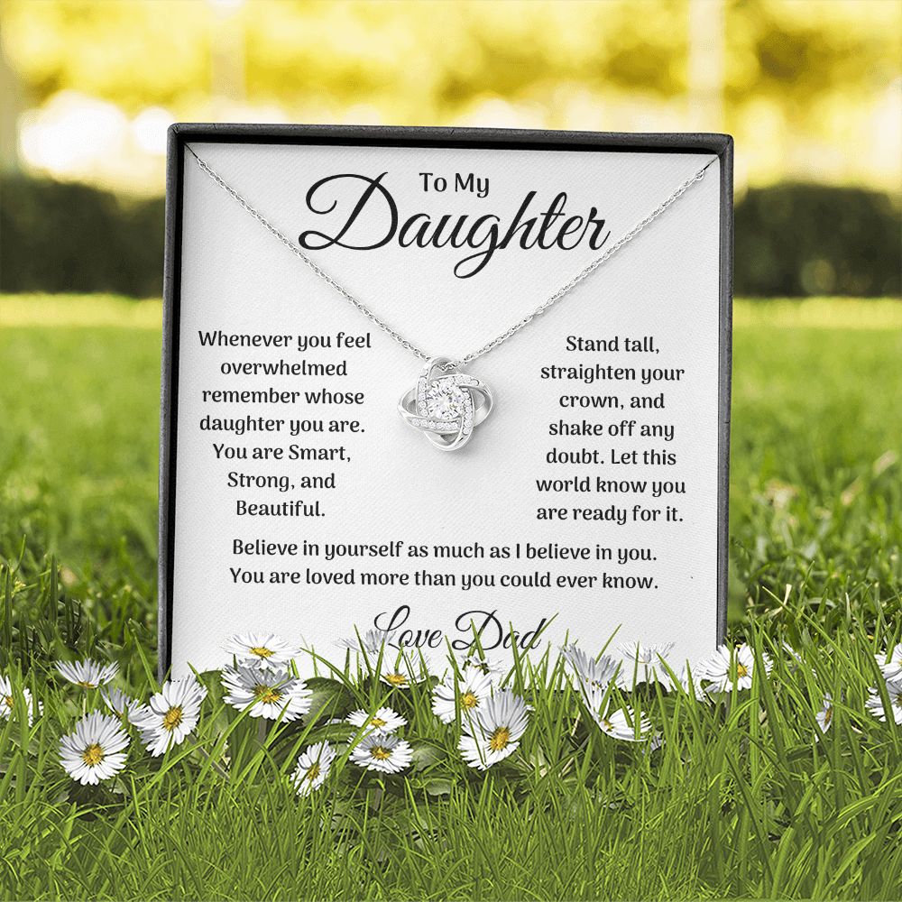 To My Daughter / Love Knot Necklace