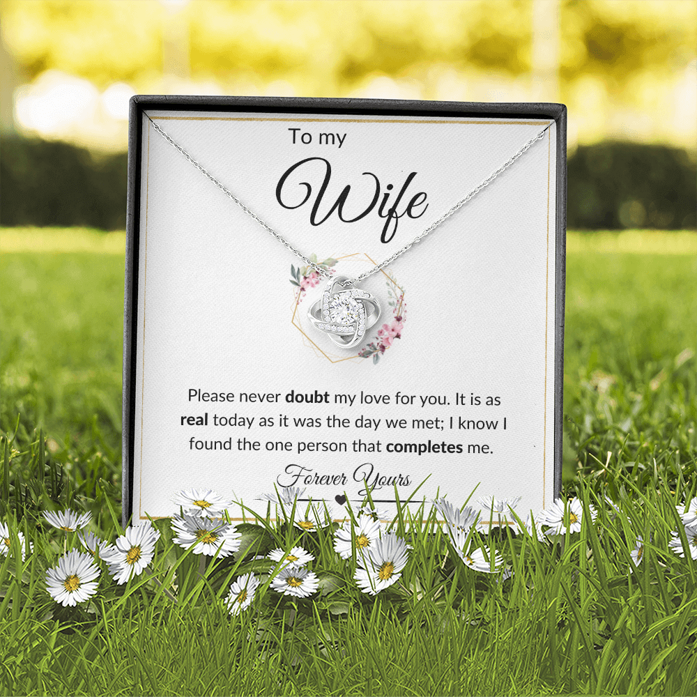 To My Wife / Love Knot Necklace