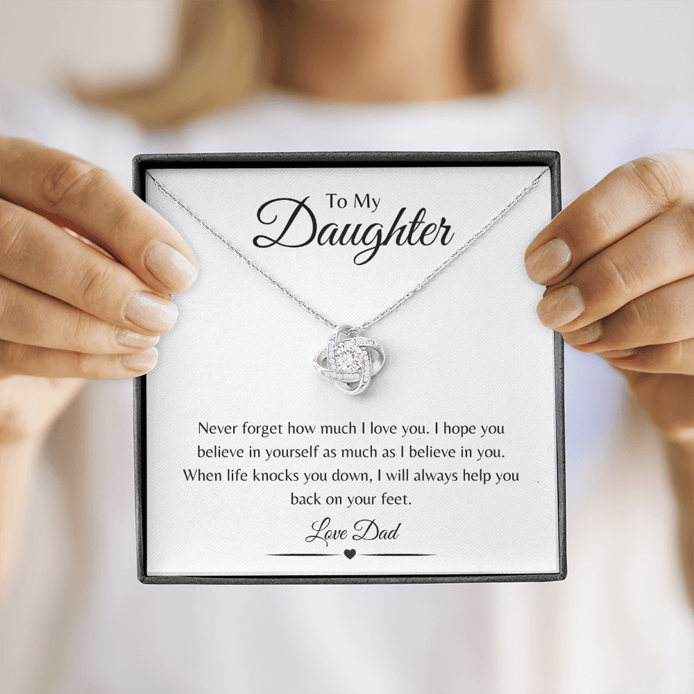 To My Daughter / Love Knot Necklace