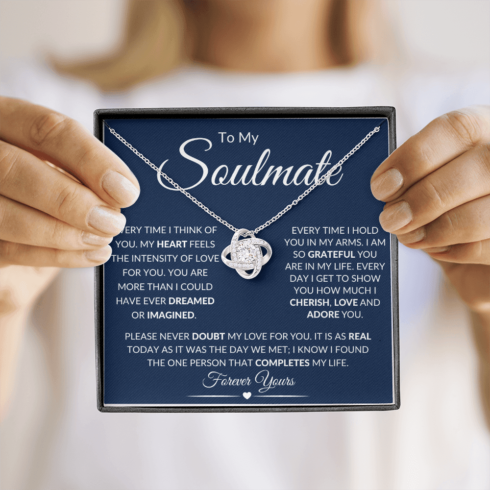 To My Soulmate / Love Knot Necklace