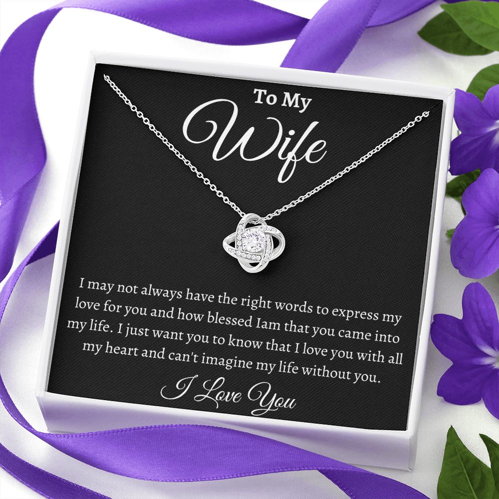 To My Wife / Love Knot Necklace