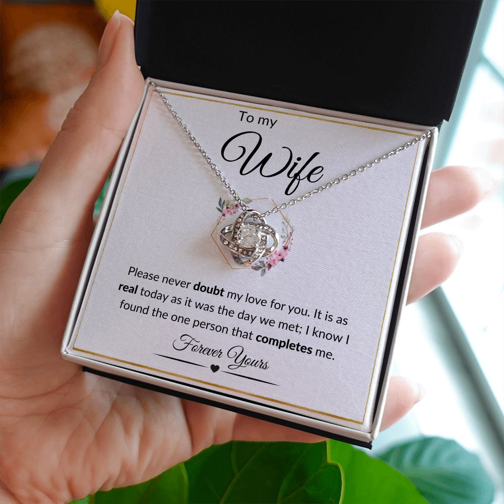 To My Wife / Love Knot Necklace