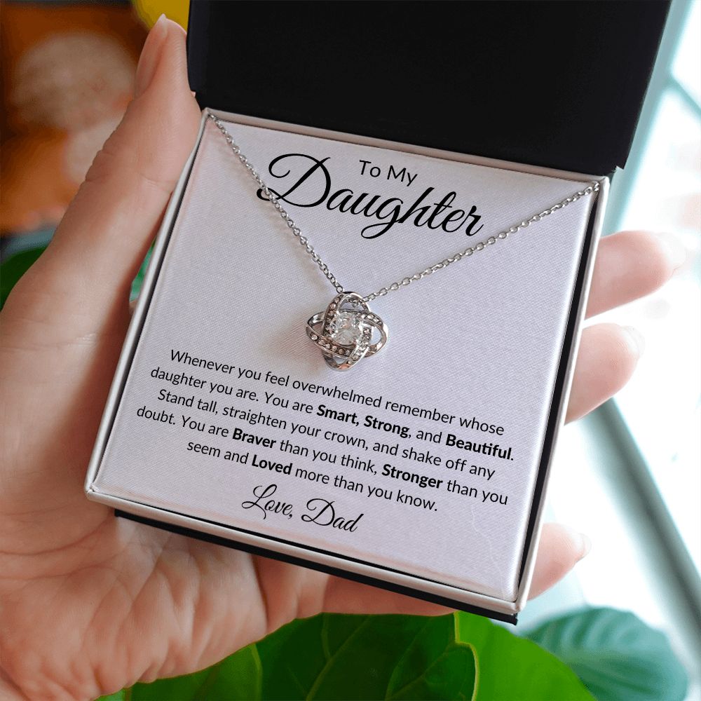 To My Daughter / Love Knot Necklace