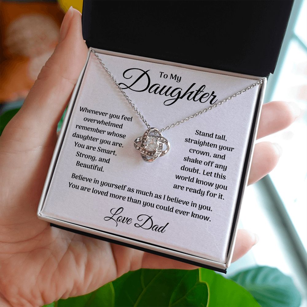 To My Daughter / Love Knot Necklace