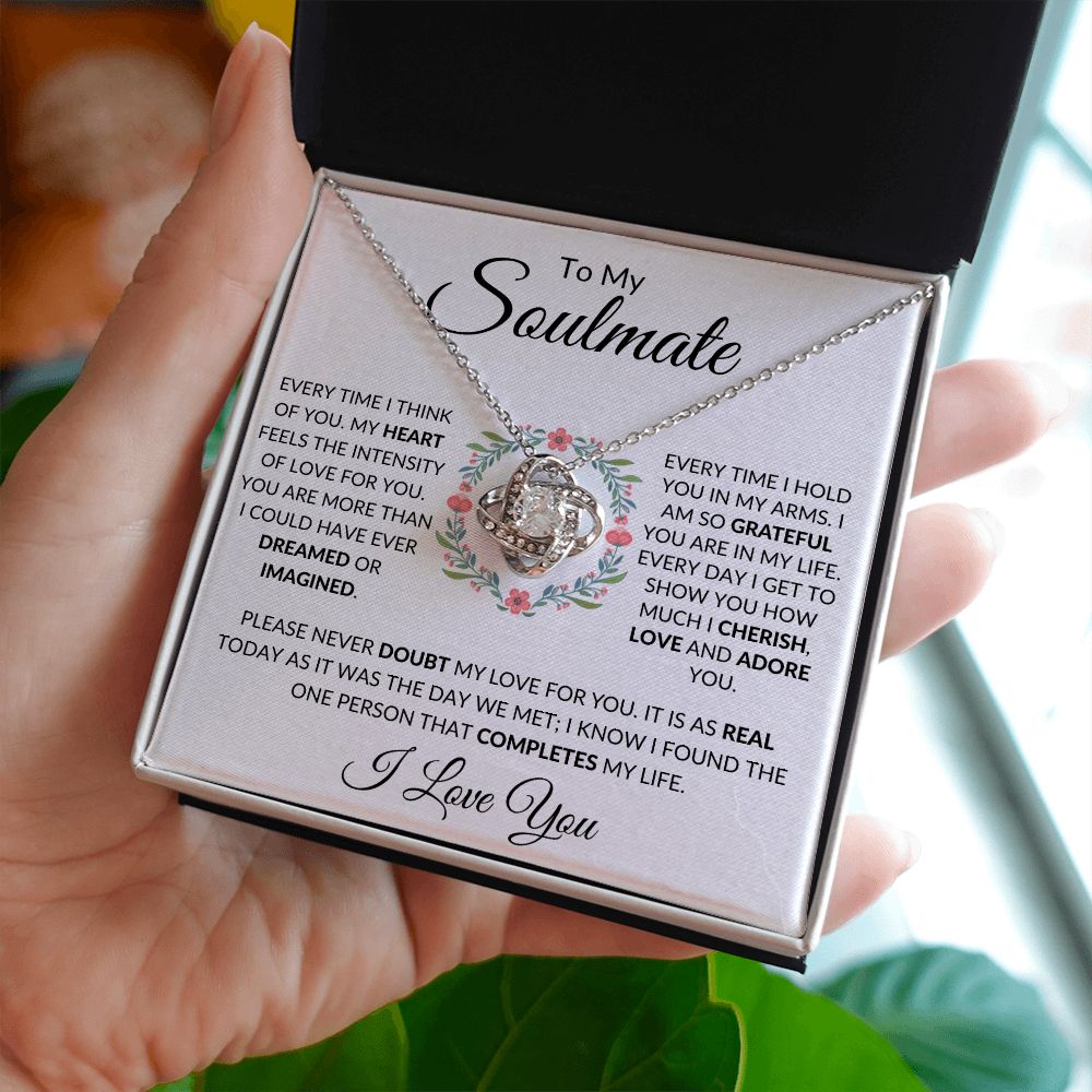 To My Soulmate / Love Knot Necklace