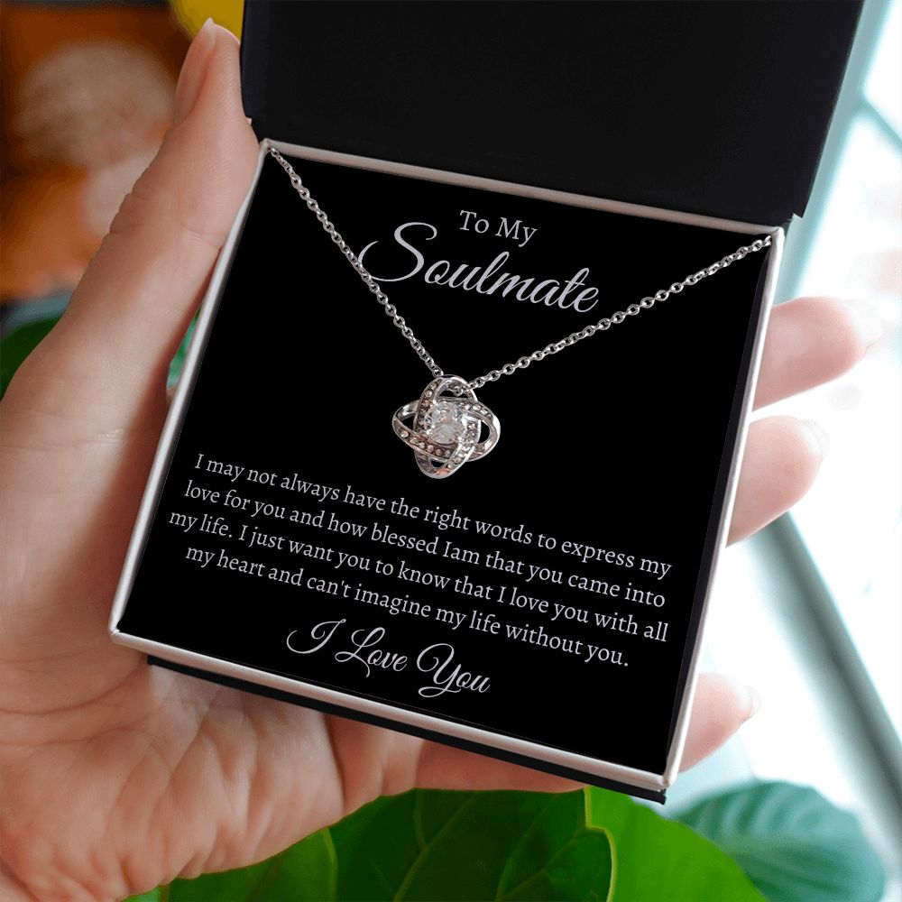To My Soulmate / Love Knot Necklace