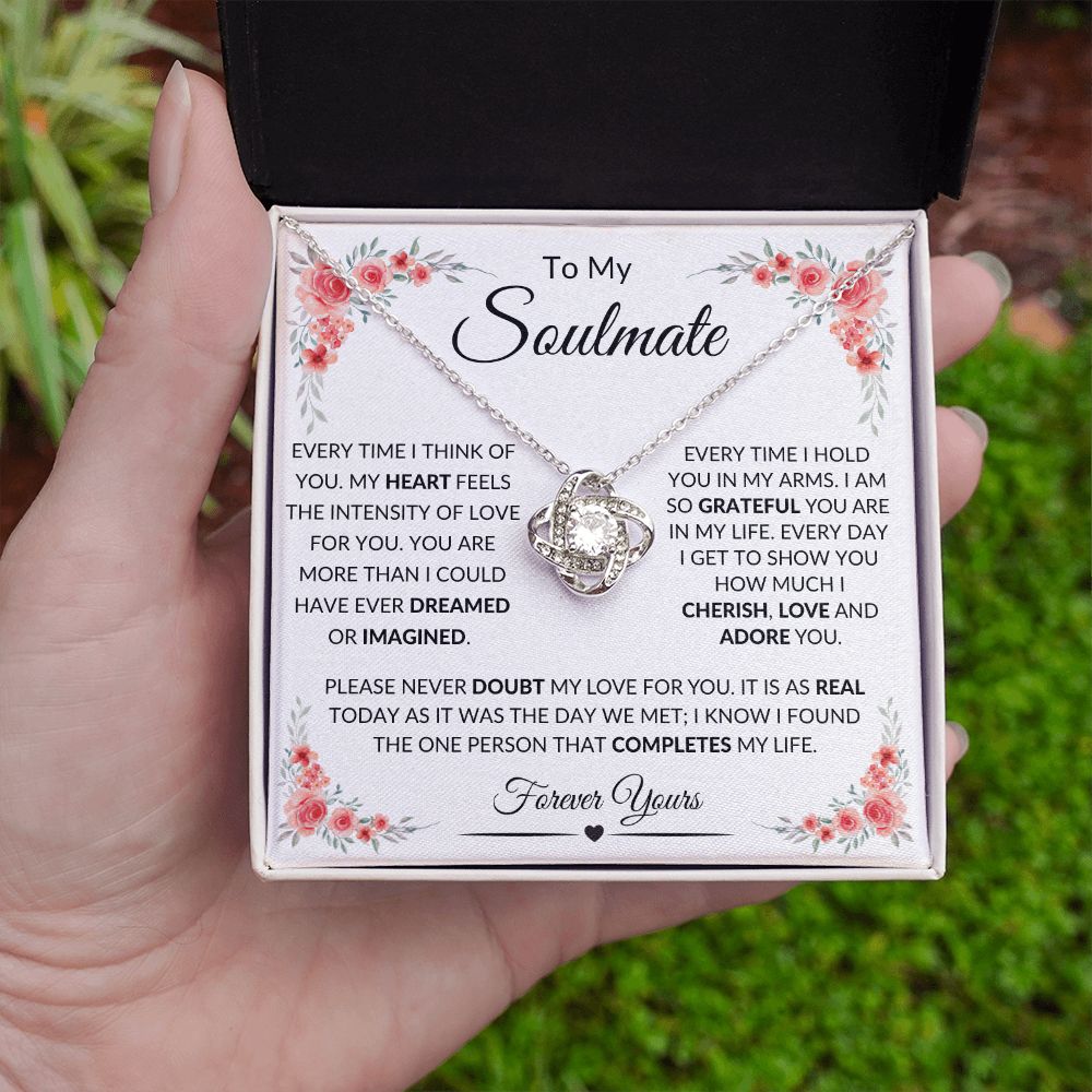 To My Soulmate / Love Knot Necklace