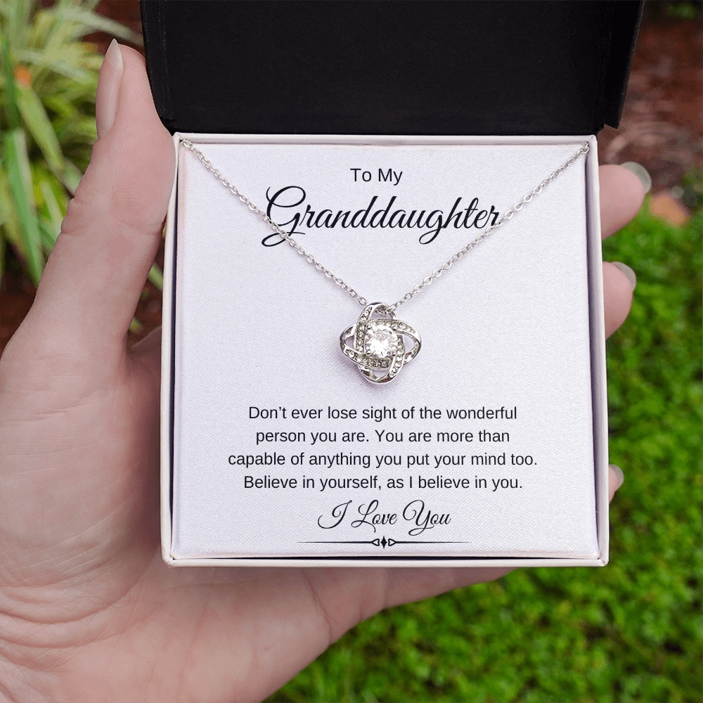 To My Granddaughter / Love Knot Necklace