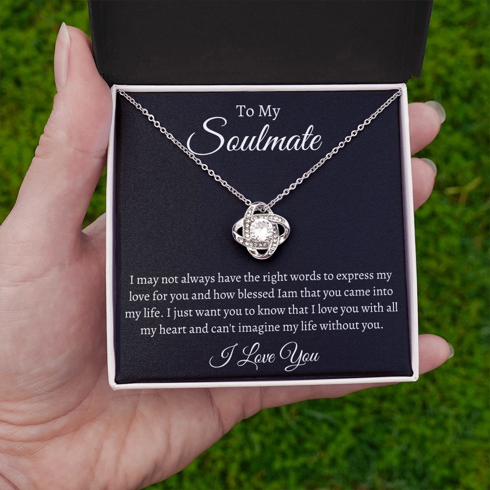 To My Soulmate / Love Knot Necklace
